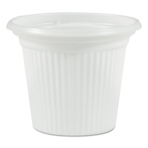 Plastic Condiment Cups, 0.75 oz, Translucent, 250/Sleeve, 20 Sleeves/Carton