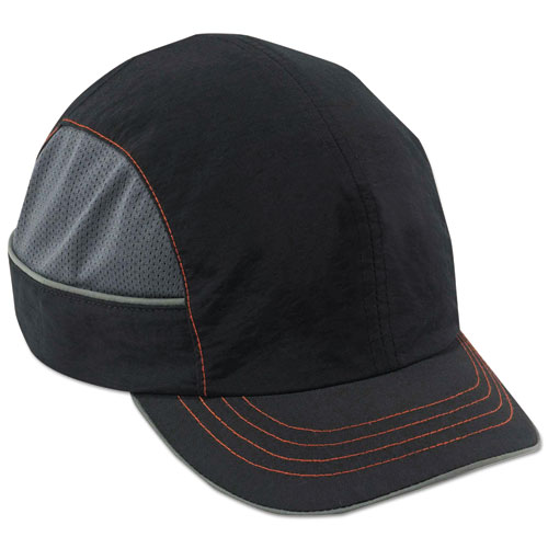 Skullerz 8950 Bump Cap Hat, Short Brim, Black, Ships in 1-3 Business Days