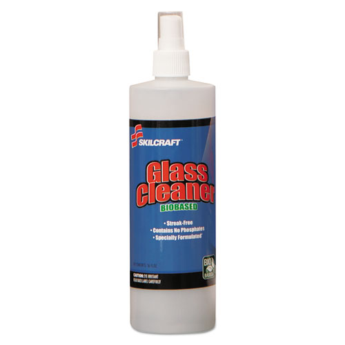 7930013268110, SKILCRAFT, Glass Cleaner, Ammonia Based, 16 oz Spray Bottle, 12/Carton