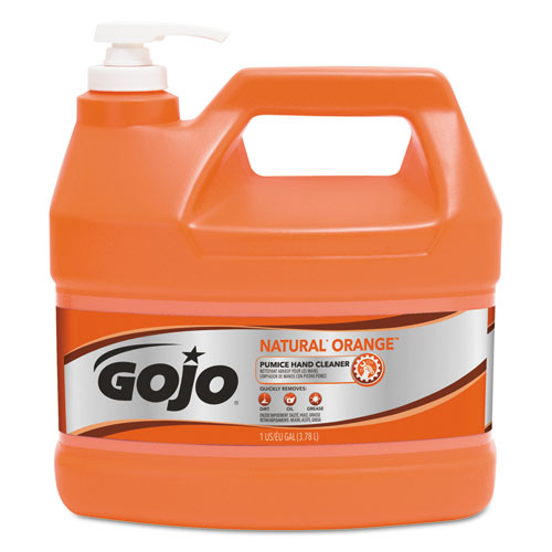 NATURAL ORANGE Pumice Hand Cleaner, Citrus, 1 gal Pump Bottle, 4/Carton