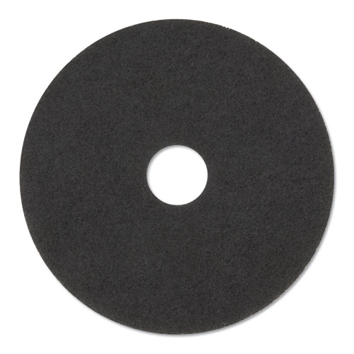 Low-Speed Stripper Floor Pad 7200, 14" Diameter, Black, 5/Carton