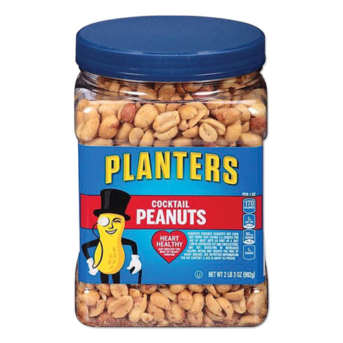 Cocktail Peanuts, Salted, 35 oz Canister