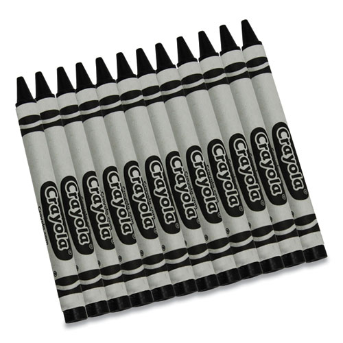 Bulk Crayons, Black, 12/Box
