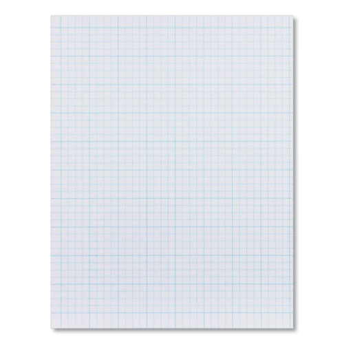 Quadrille Pads, Cross-Section Quadrille Rule (10 sq/in, 1 sq/in), 40 White (Standard 15 lb Bond) 8.5 x 11 Sheets