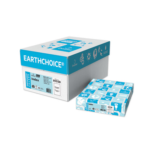 EarthChoice Cover Stock, Index, 96 Bright, 110 lb Index Weight, 8.5 x 11, Bright White, 250/Pack