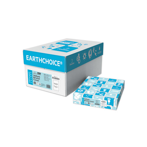 EarthChoice Cover Stock, Vellum Bristol, 96 Bright, 67 lb Bristol Weight, 8.5 x 11, Bright White, 250/Pack