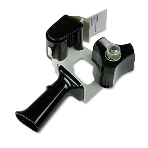 Pistol Grip Box Sealing Tape Dispenser, 3" Core, For Rolls Up to 2" x 60 yds, Black
