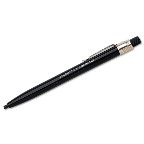 7520002236672 SKILCRAFT China Marker Wax Pencil, Twist Action Mechanical, Black, Dozen