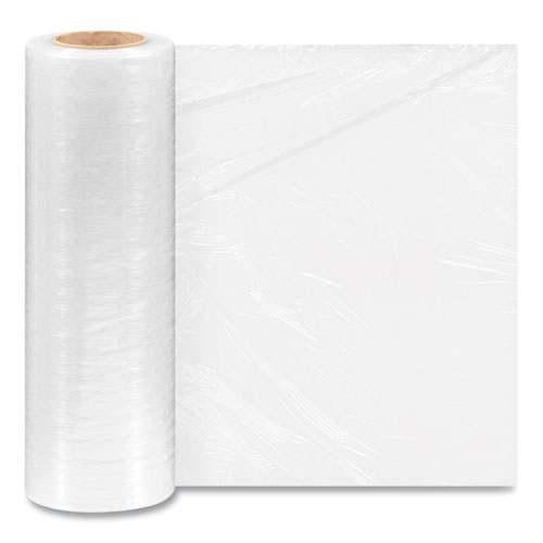 Extended Core Cast Stretch Wrap, 16" x 1,476 ft, 47-Gauge, Clear, 4/Carton