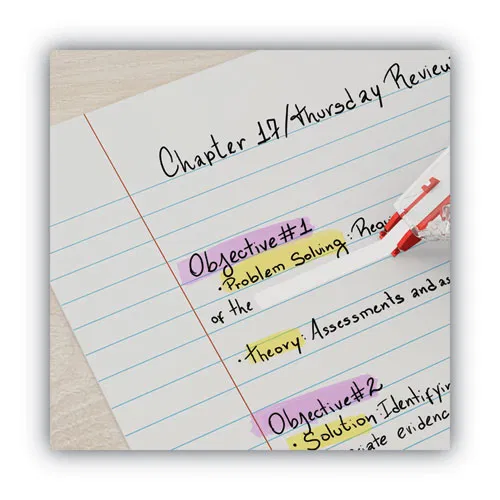 UNV75610 SideApplication Correction Tape, Transparent Red Applicator