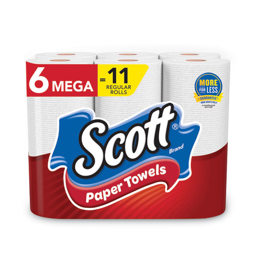 Choose-a-Size Mega Kitchen Roll Paper Towels, 1-Ply, 100/Roll, 6 Rolls/Pack, 4 Packs/Carton