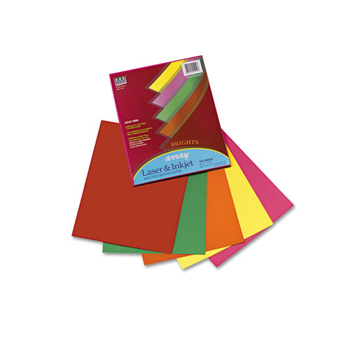 Array Colored Bond Paper, 20 lb Bond Weight, 8.5 x 11, Assorted Bright Colors, 100/Pack