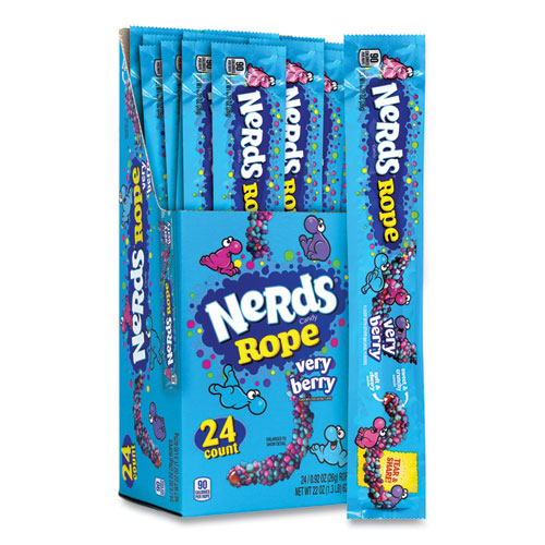 Nerds Rope Candy, Berry, 0.92 oz Bag, 24/Carton, Ships in 1-3 Business Days