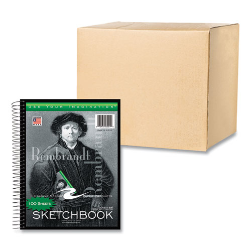 Sketch Book, 60-lb Drawing Paper Stock, Rembrandt Photography Cover, (100) 11 x 8.5 Sheets,12/CT, Ships in 4-6 Business Days