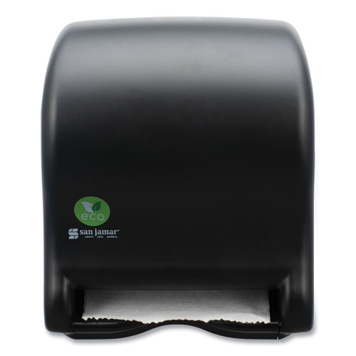 Ecological Automatic Towel Dispenser, 9.1 x 14.4 x 11.8, Black