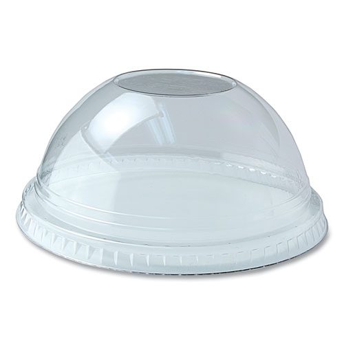 Kal-Clear/Nexclear Drink Cup Lids, Dome Lid with 1" Hole, Fits 5 oz to 24 oz Cups, Clear, 1,000/Carton