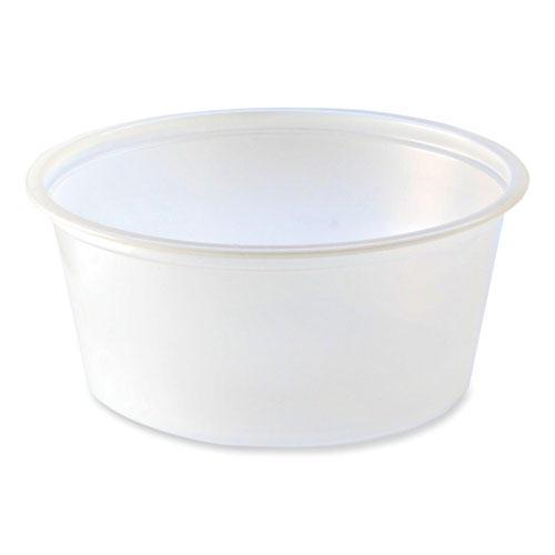Portion Cups, 3.25 oz, Translucent, 125/Sleeve, 20 Sleeve/Carton