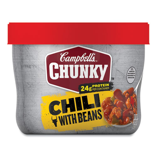 Chunky Chili with Beans, 15.25 oz Bowl, 8/Carton, Ships in 1-3 Business Days