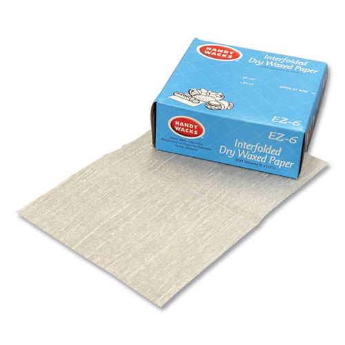 Interfolded Dry Waxed Paper Deli Sheets, 10.75 x 6, 12/Carton